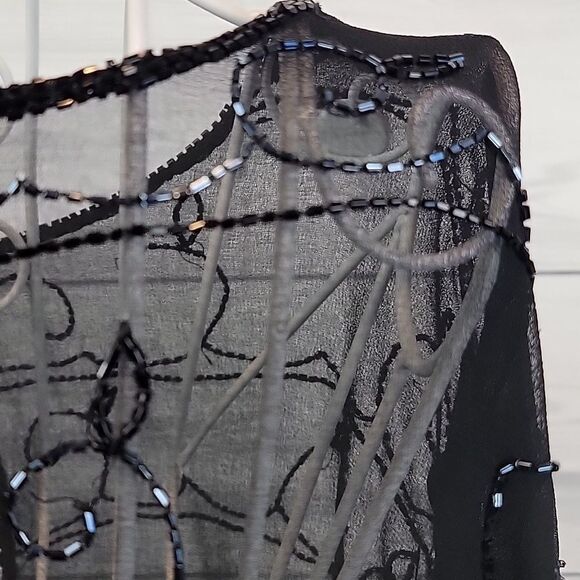 JMD Signature beaded open front sheer formal wear Women's Size 1X - Picture 8 of 12